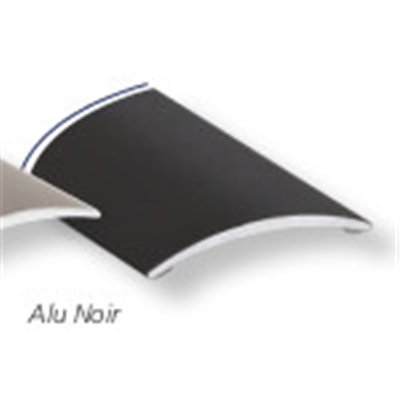 ROMUS - Seuil Demi-Bombé Adhésif Alu Noir 30mm 2.70m