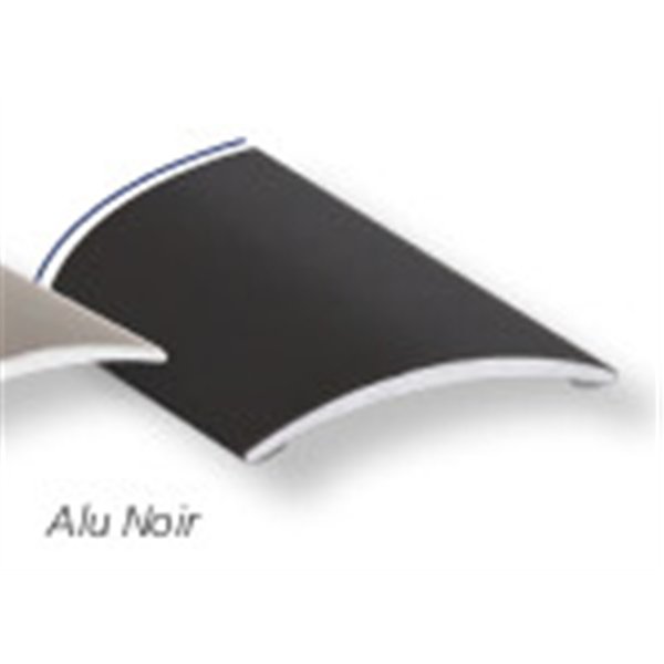 ROMUS - Seuil Demi-Bombé Adhésif Alu Noir 30mm 2.70m