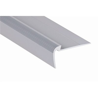 ROMUS - Nez de Marches "Décoration" Percé Arrêt 4mm Alu Incolore 3m 41X21