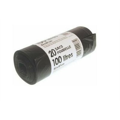 PUBLI EMBAL - Sacs Poubelle "Standard" Noir Rouleau de 20 Sacs