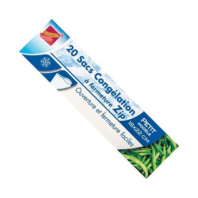 SPHERE - Lot de 20 Sacs Congélation à zip Petit Modèle 18 x 22 cm