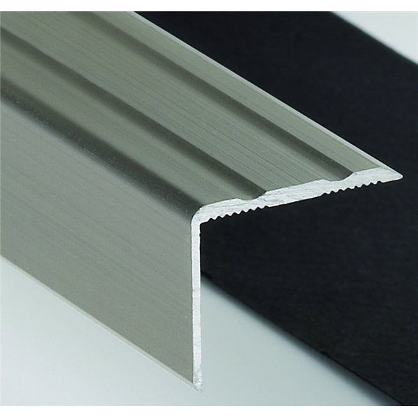 ROMUS - Nez de Marches "Dessus Striés" Équerre Alu Titane 25x20mm 2.50m