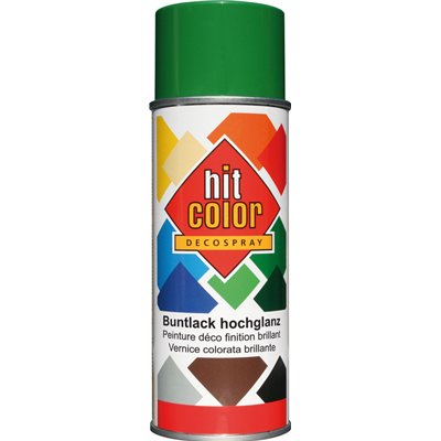 HITCOLOR - Peinture Brillante HitColor Aérosol 400ml vert émeraude