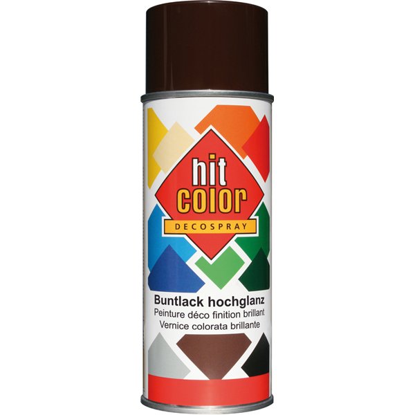 HITCOLOR - Peinture Brillante HitColor Aérosol 400ml chocolat