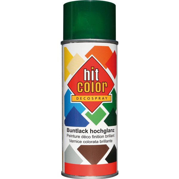 HITCOLOR - Peinture Brillante HitColor Aérosol 400ml vert mousse