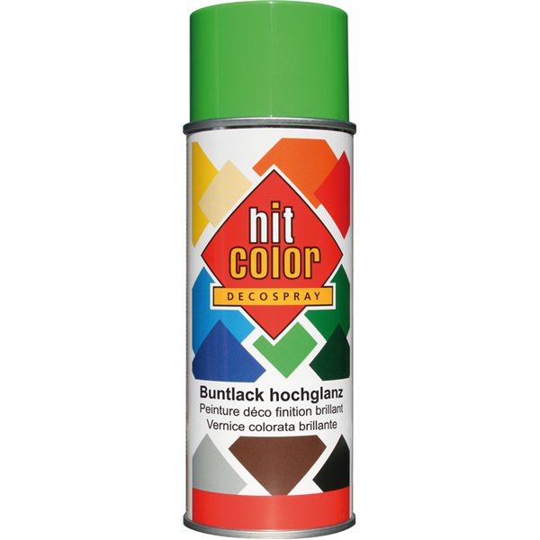 HITCOLOR - Peinture Brillante HitColor Aérosol 400ml vert jaune