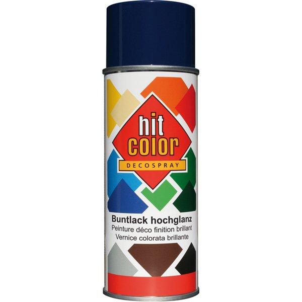 HITCOLOR - Peinture Brillante HitColor Aérosol 400ml bleu royal
