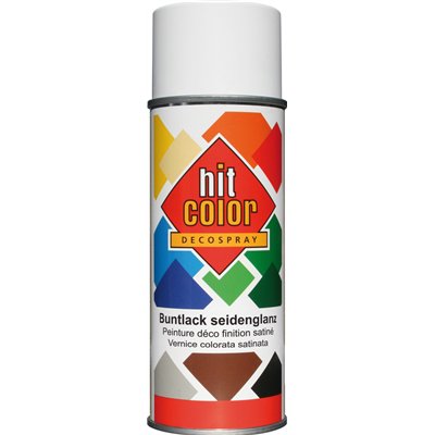 HITCOLOR - Peinture Satinée Hitcolor Aérosol 400ml Blanc