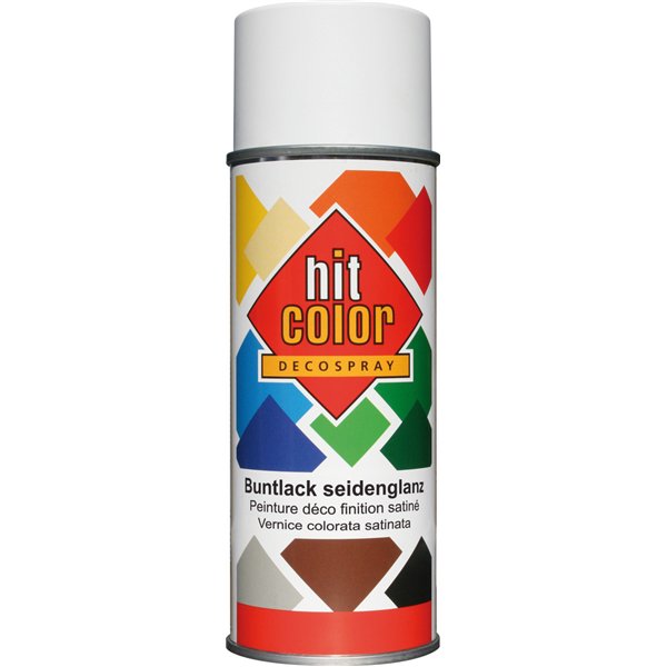 HITCOLOR - Peinture Satinée Hitcolor Aérosol 400ml Blanc