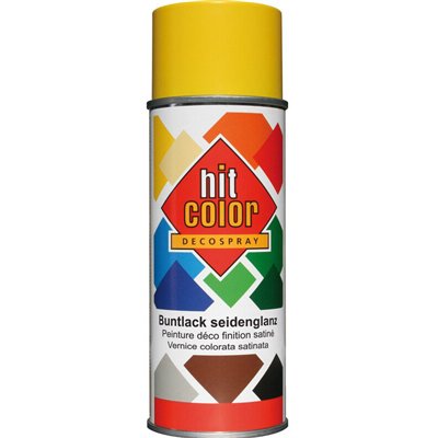 HITCOLOR - Peinture Satinée Hitcolor Aérosol 400ml jaune colza