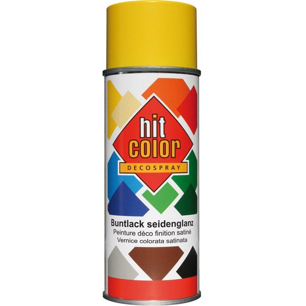 HITCOLOR - Peinture Satinée Hitcolor Aérosol 400ml jaune colza