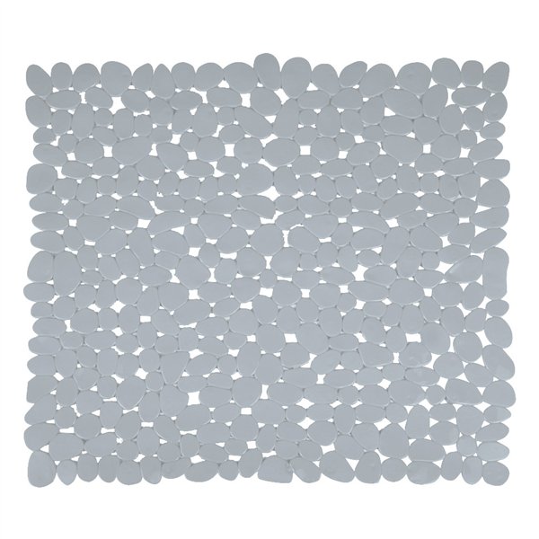M S V - Tapis Fond de Douche PVC Galet 53x53cm Gris