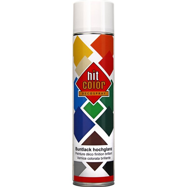 HITCOLOR - Peinture Brillante HitColor Aérosol 600ml Blanc pur