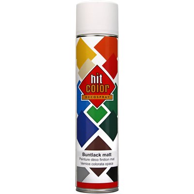 HITCOLOR - Peinture Mate Blanc HitColor Aérosol 600ml