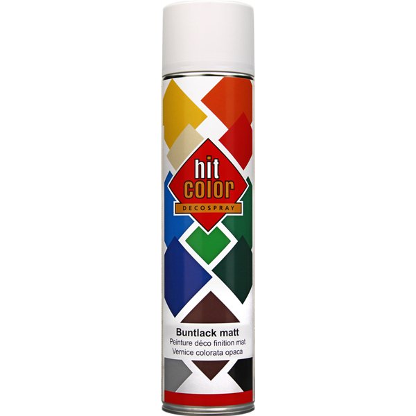 HITCOLOR - Peinture Mate Blanc HitColor Aérosol 600ml
