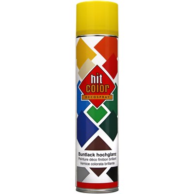 HITCOLOR - Peinture Brillante HitColor Aérosol 600ml jaune Colza