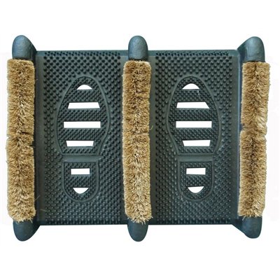 Tapis Gratte Bottes caoutchouc et coco 33x39cm
