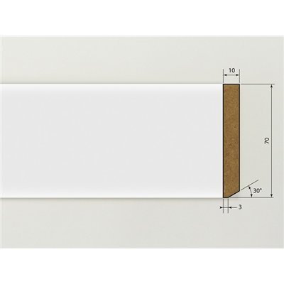 SKYLAB - Plinthe Bord Droit Blanc 2.40m