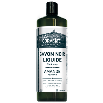 LA CORVETTE - Savon noir liquide amande 1l