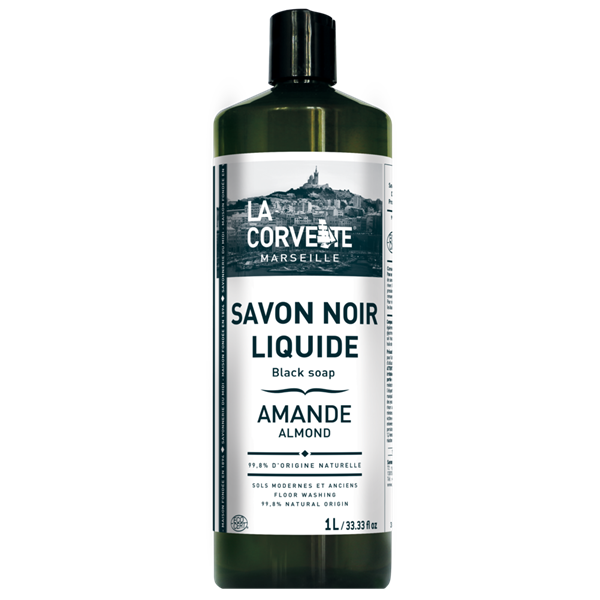 LA CORVETTE - Savon noir liquide amande 1l