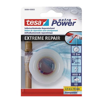 TESA - Ruban de Réparation Extreme Repair Transparent 2.5m x 19mm