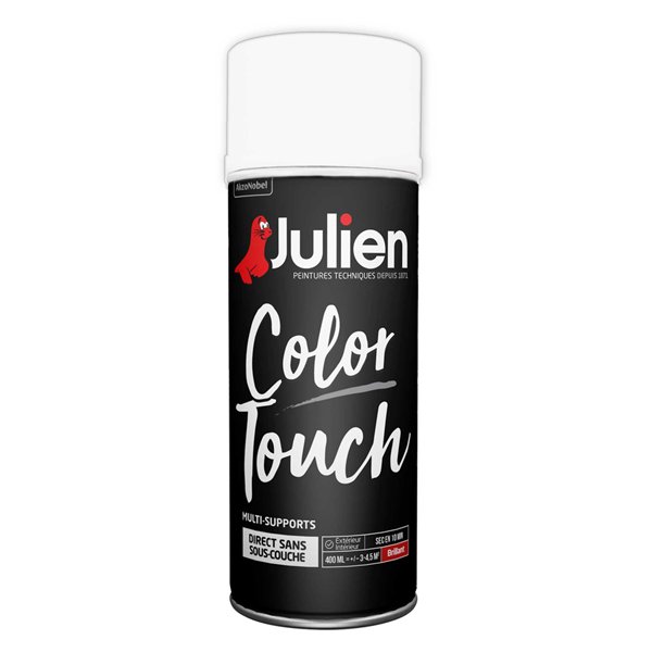 JULIEN - Bombe peinture blanc brillant - 400 mL