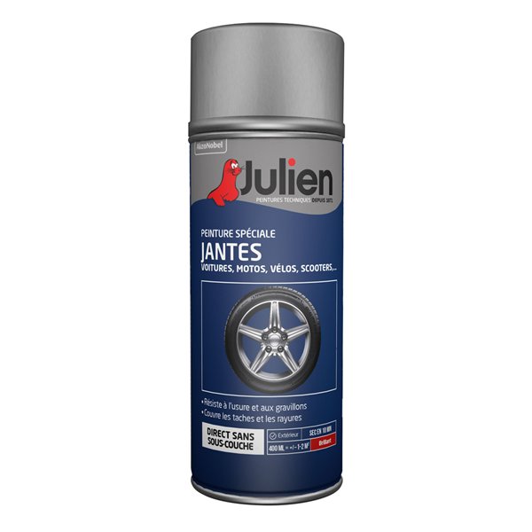 JULIEN - Aérosol Spécial Jantes 400ml Gris Brillant