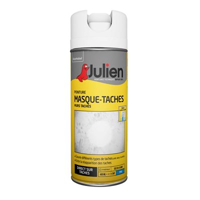 JULIEN - Bombe peinture masque taches - 400 mL - blanc mat