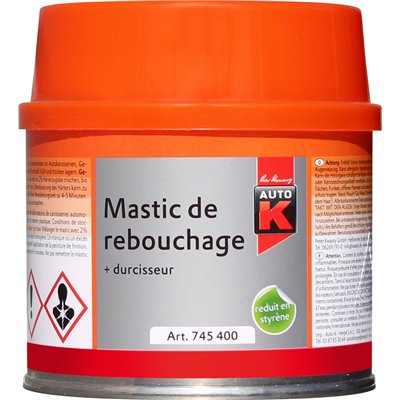 AUTO K - Mastic de Rebouchage Carrosserie + Durcisseur 250g