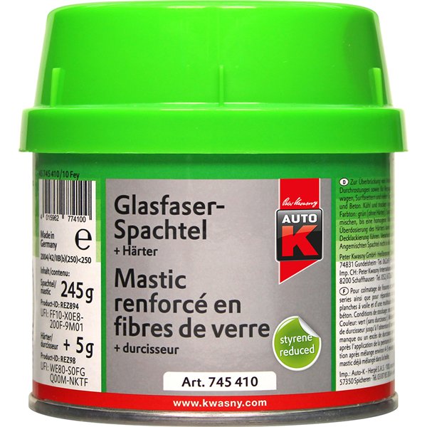 AUTO K - Mastic Renforcé en Fibres de Verre + Durcisseur
