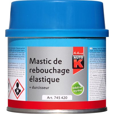 AUTO K - Mastic de Rebouchage Élastique + Reboucheur