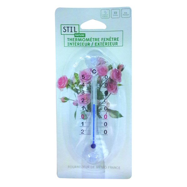 STIL - Thermometre fenetre transparent a ventouse