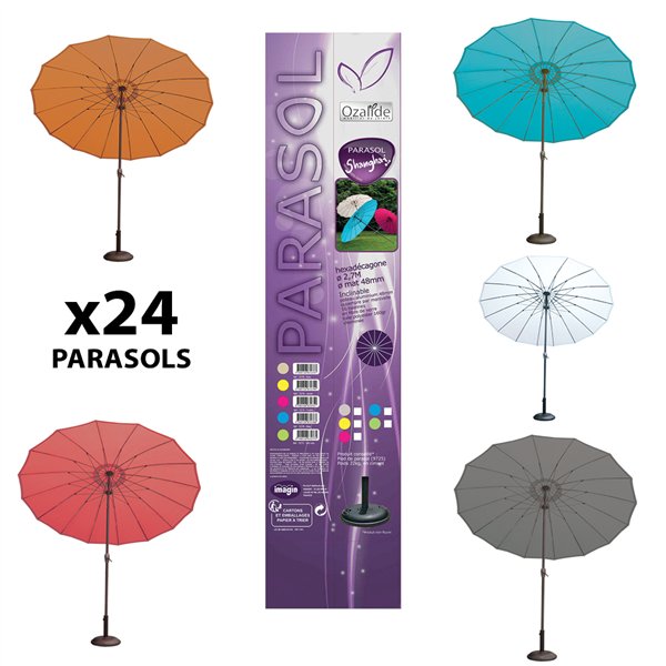 IMAGIN - Display 24 Parasols Shangai Ø270cm