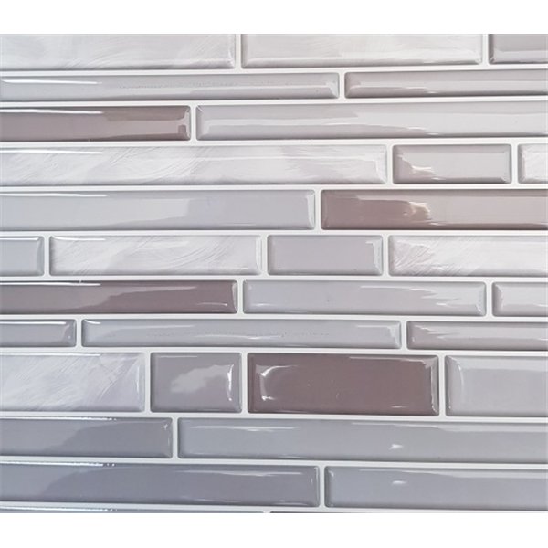 ACCESS DECO - Carrelage Adhésif 3D Parement Gris