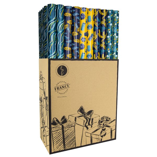 BEAUMONT PAPETERIE POITOU - Papier Cadeau Styl' 0.70x2m Box de 60 Rouleaux
