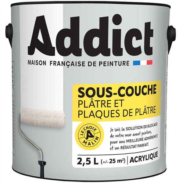 ADDICT - Addict Sous Couche Plaque de Plâtre Acrylique Mat 2.5L