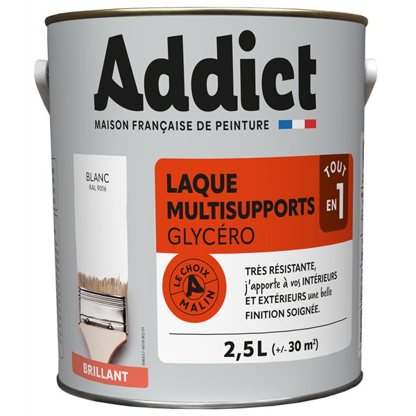 ADDICT - Laque Multisupports Glycéro Brillante 2.5L