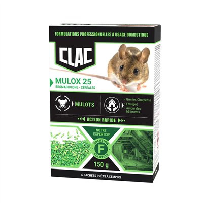CLAC - Clac Raticide en Grains Spécial Mulots Boîte de 150g TP14