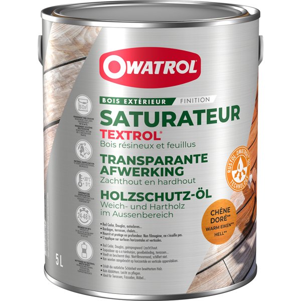 OWATROL - Durieu Textrol lasure 5l chêne doré