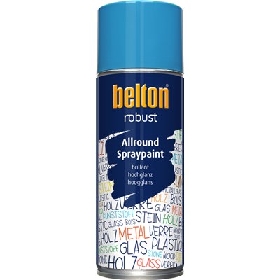 BELTON - Peinture de Finition Brillante Robust Aérosol 400ml bleu clair