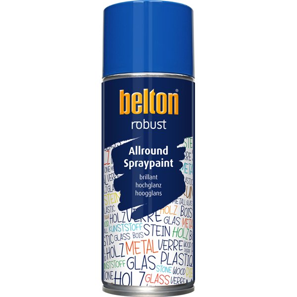 BELTON - Peinture de Finition Brillante Robust Aérosol 400ml bleu gentiane