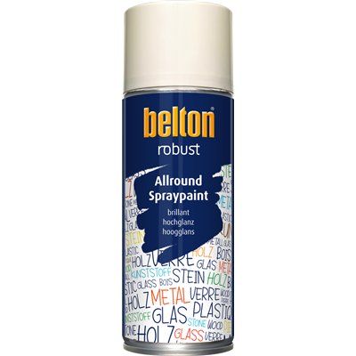 BELTON - Peinture de Finition Brillante Robust Aérosol 400ml crème