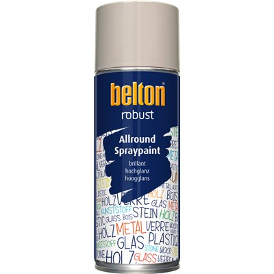 BELTON - Peinture de Finition Brillante Robust Aérosol 400ml gris lumineux