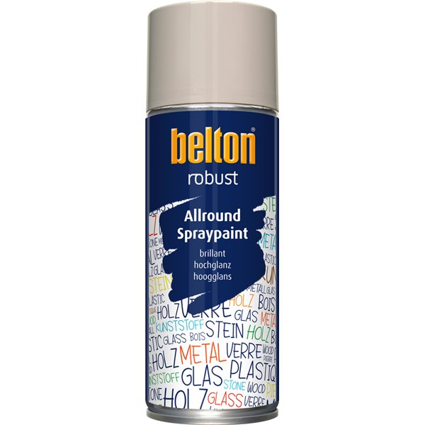 BELTON - Peinture de Finition Brillante Robust Aérosol 400ml gris lumineux