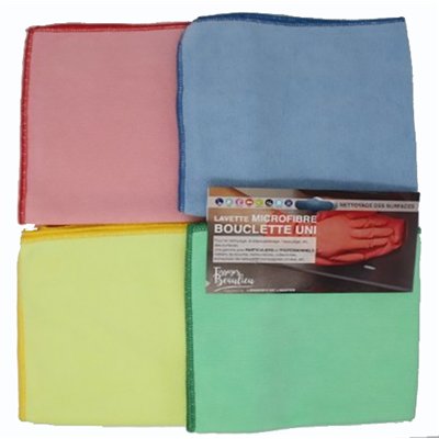 TISSAGES DE BEAULIEU - Épongettes Microfibres 40x40cm Coloris Unis Assortis Sur Carte