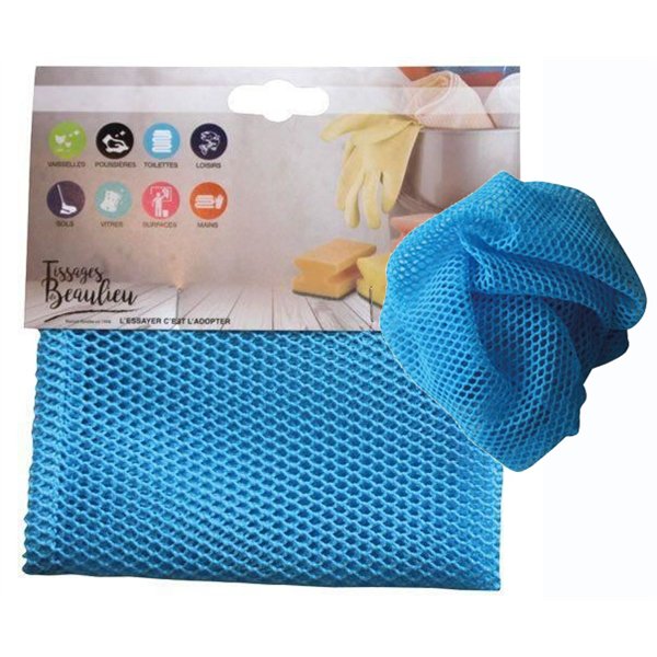 TISSAGES DE BEAULIEU - Filet bleu maille ultra recurrente