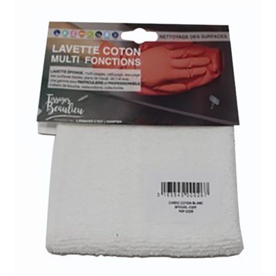 TISSAGES DE BEAULIEU - Carré bouclettes coton blanc