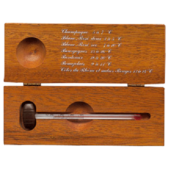 STIL - Thermomètre à Vin Coffret Bois Imprimé