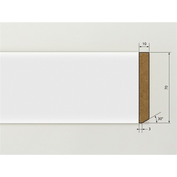 SKYLAB - Plinthe Bord Droit Blanc 2.40m