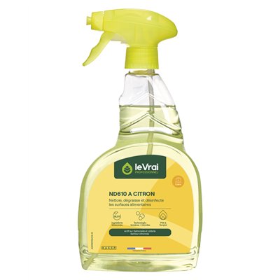 LE VRAI - Dégraissant Désinfectant ND610A Citron 750ml
